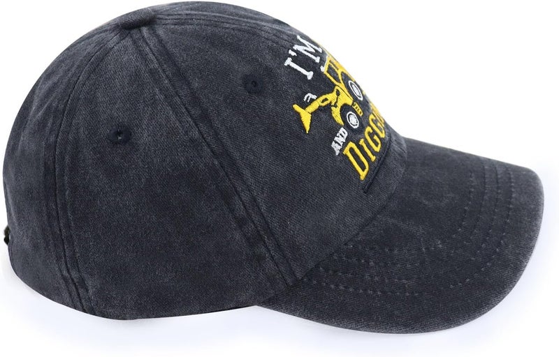 Tallngtha I'm 3/4/5/6/7/8/9 and Digging It Hats for Boys Girls, Funny Embroidered Toddler Excavator Birthday Baseball Cap - Image 3